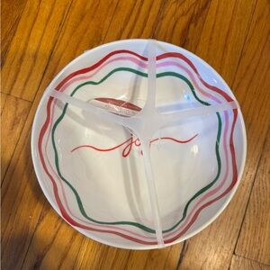 NWT Sleigh Hill Trading co Joy Set of 4 Melamine Bowls Christmas Bow Holiday